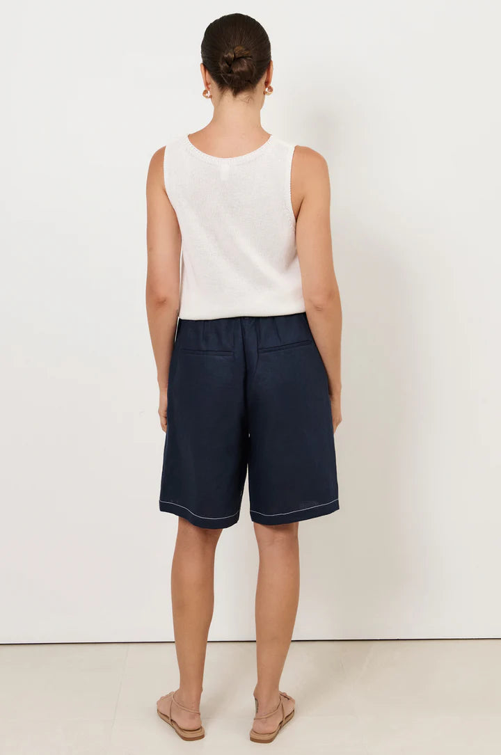 Adorne Heidi contrast stitch Bermuda short
