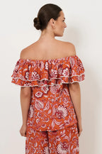 Adorne Serena frill top