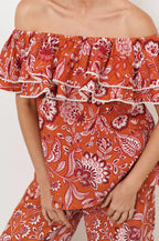 Adorne Serena frill top