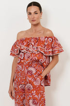 Adorne Serena frill top