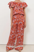 Adorne Serena frill top