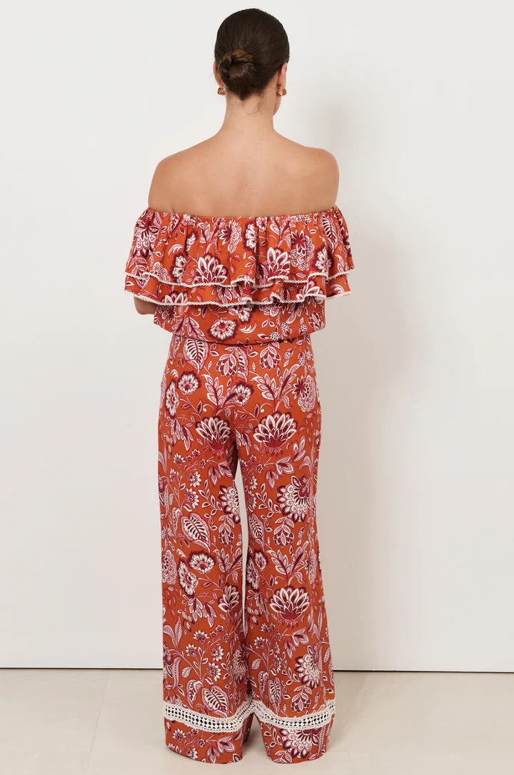 Adorne Serena frill top
