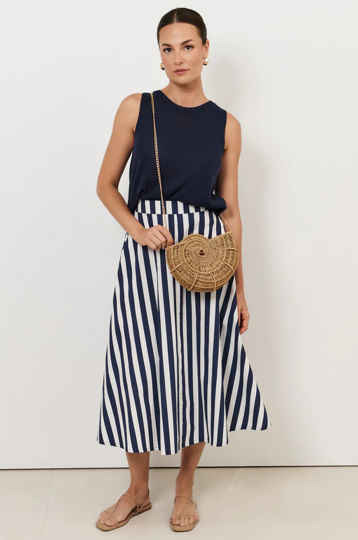 Adorne Elsie A line midi skirt