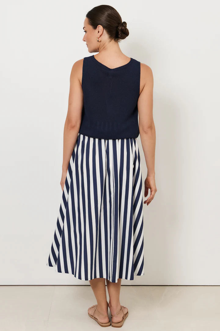 Adorne Elsie A line midi skirt