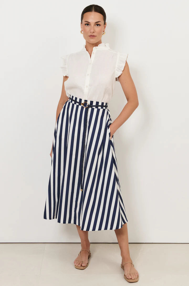Adorne Elsie A line midi skirt