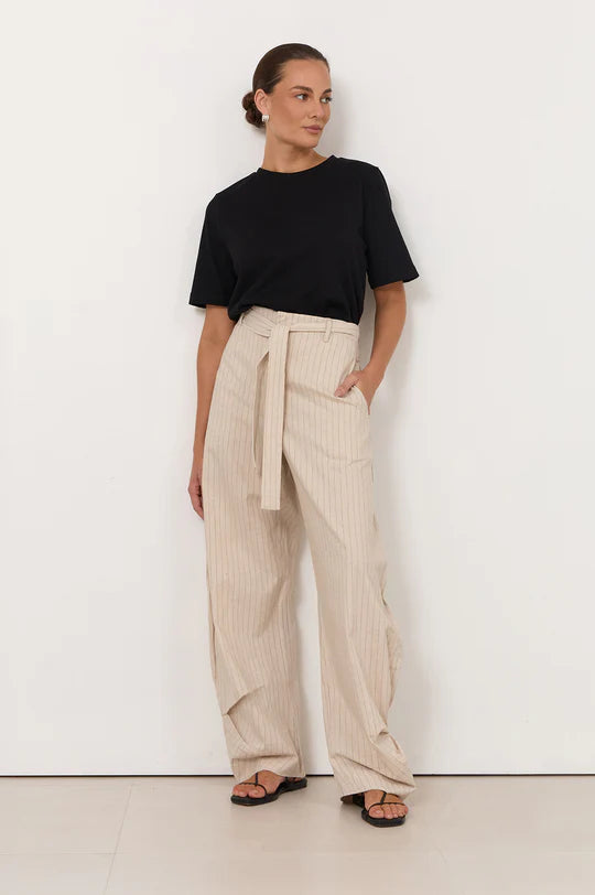 Adorne Audrey Pinstripe Tapered Pant