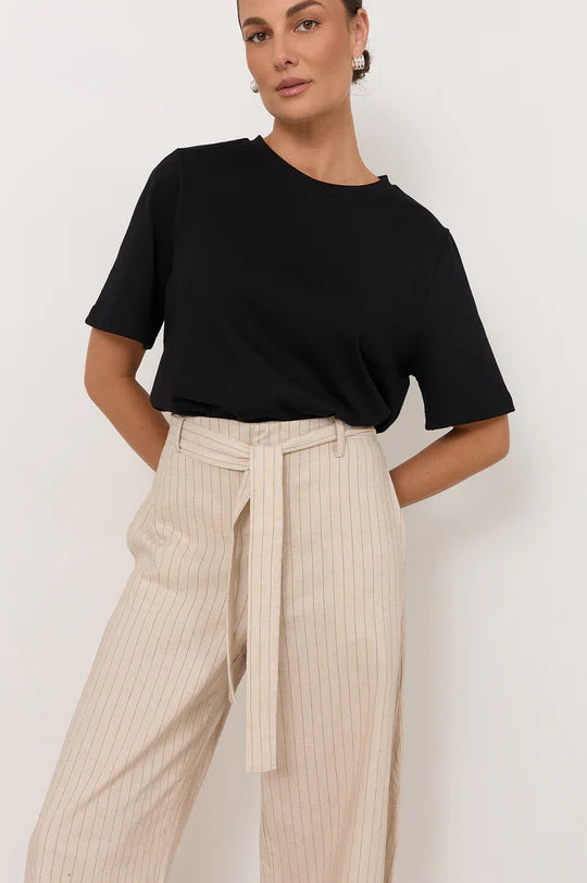 Adorne Audrey Pinstripe Tapered Pant