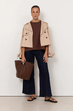 Adorne Nessa Cropped Trench