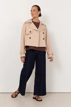 Adorne Nessa Cropped Trench