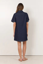 Adorne Erin Lightweight Denim Shirt Dress