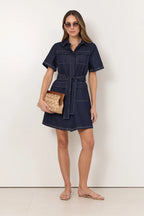 Adorne Erin Lightweight Denim Shirt Dress