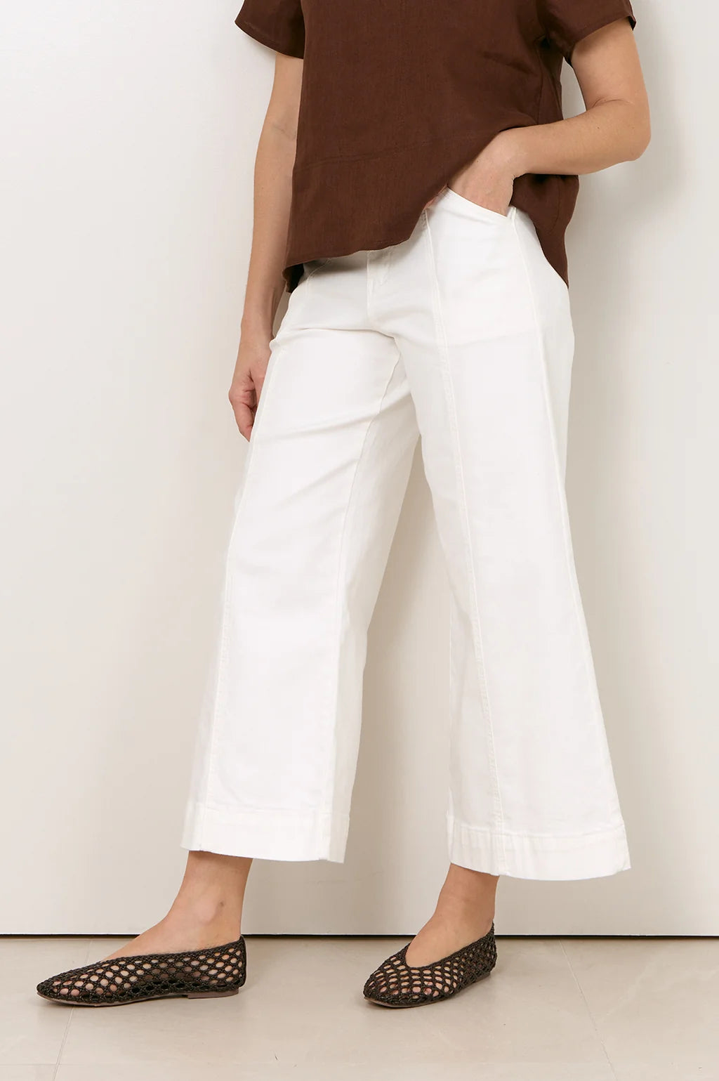 Adorne Adele Wide Leg Cropped Jean