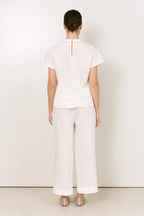 Adorne Alice Dolman Short Sleeve Linen Top