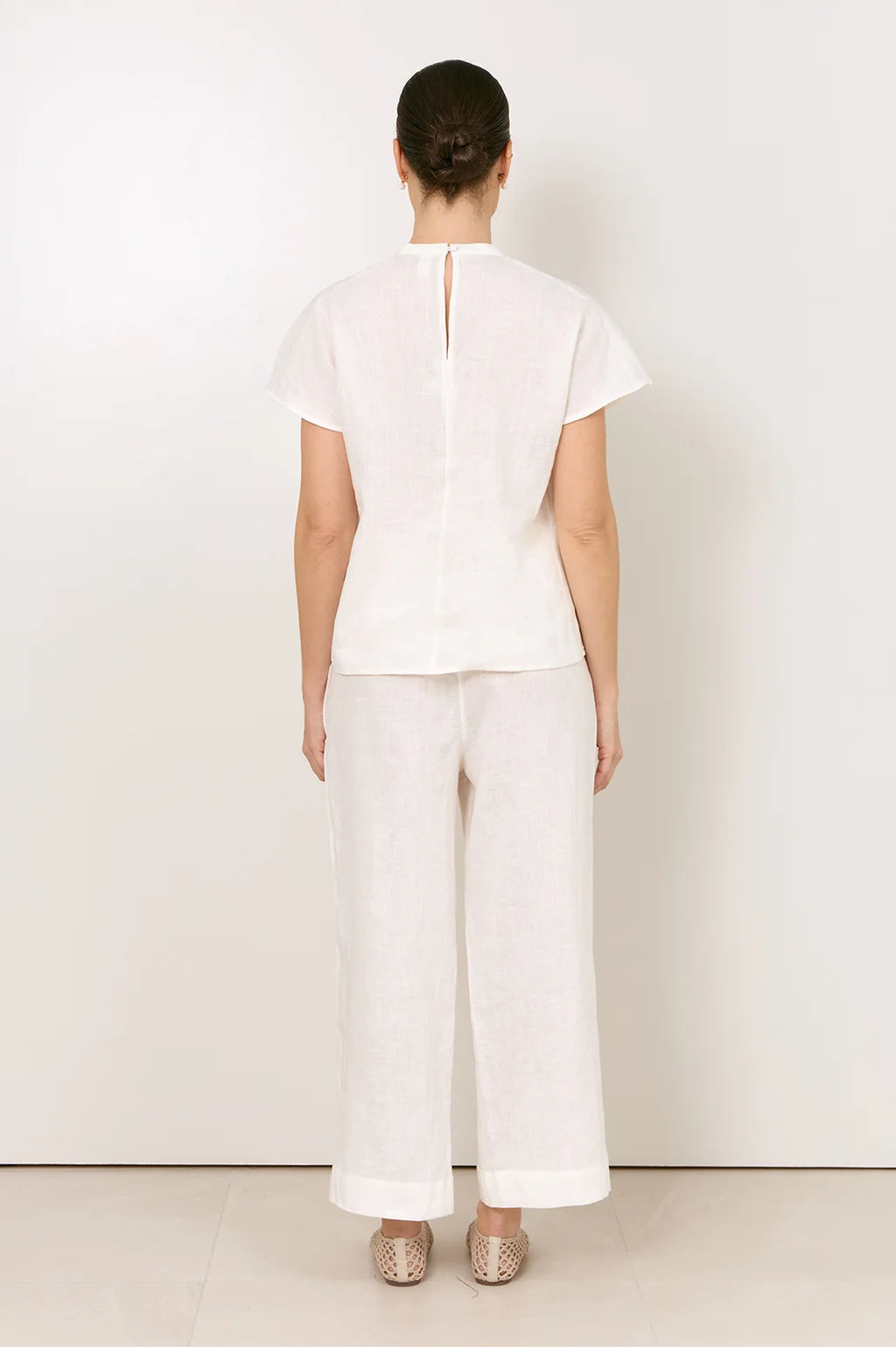 Adorne Alice Dolman Short Sleeve Linen Top