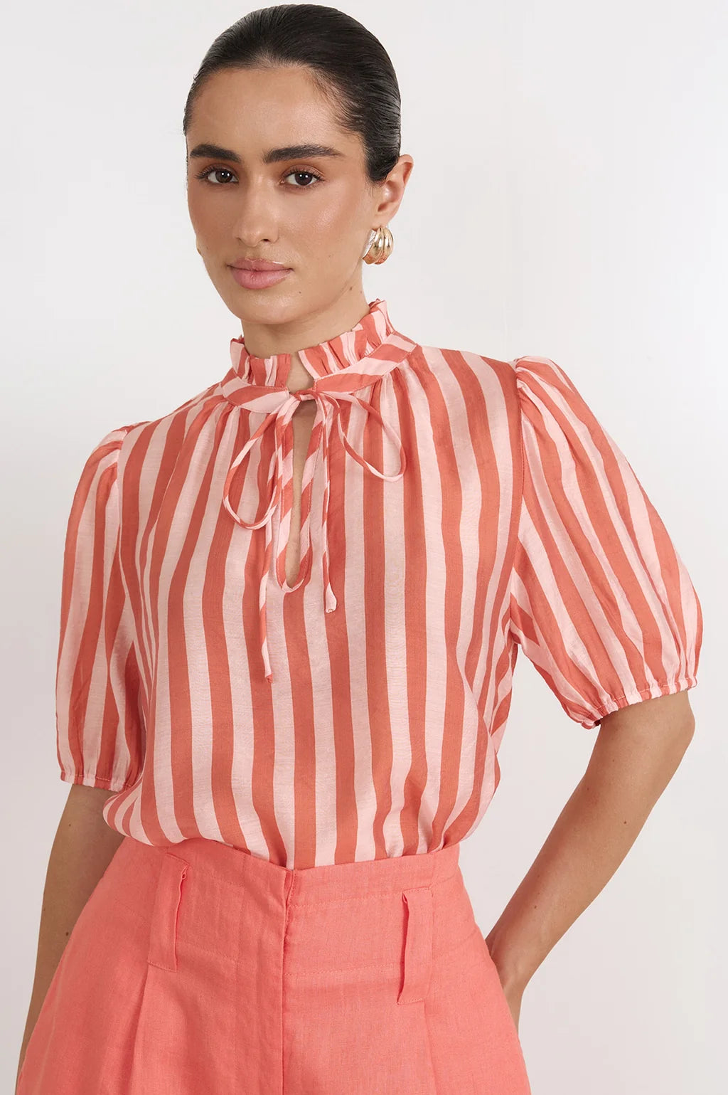 Adorne Sandra Stripe Top