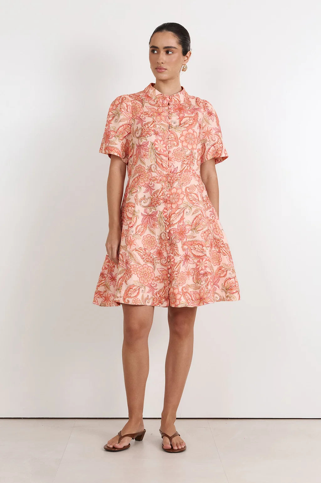 Adorne Mindy Linen Short Dress