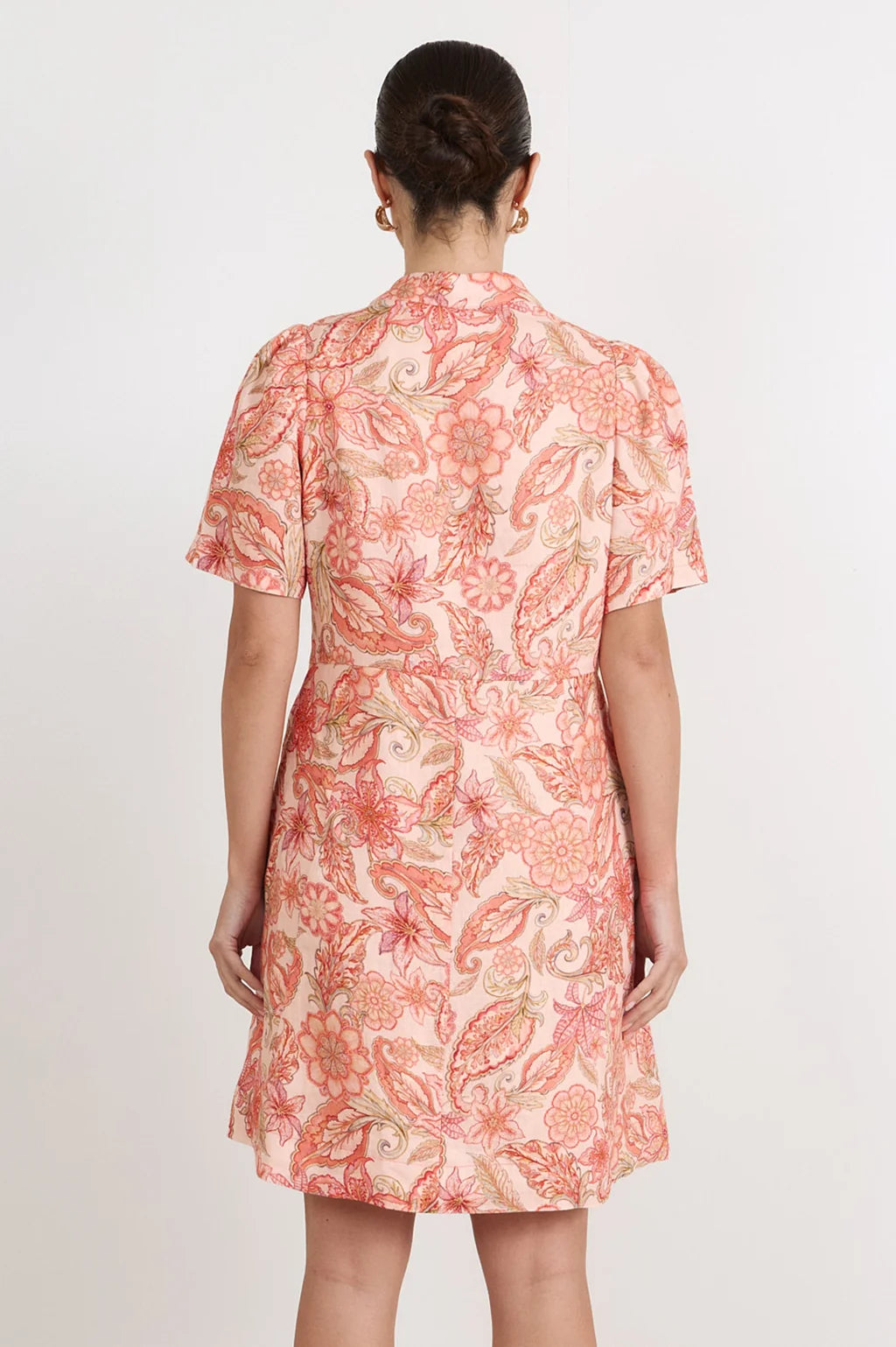 Adorne Mindy Linen Short Dress