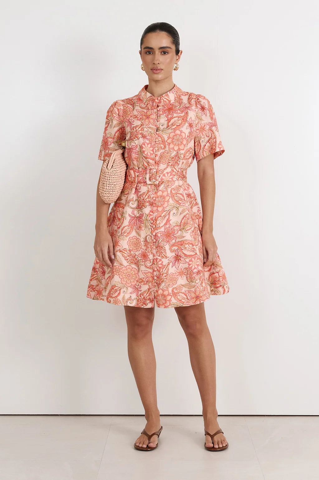 Adorne Mindy Linen Short Dress