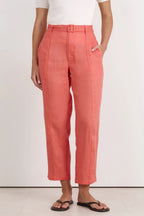 Adorne Tiffany Cropped Linen Pants