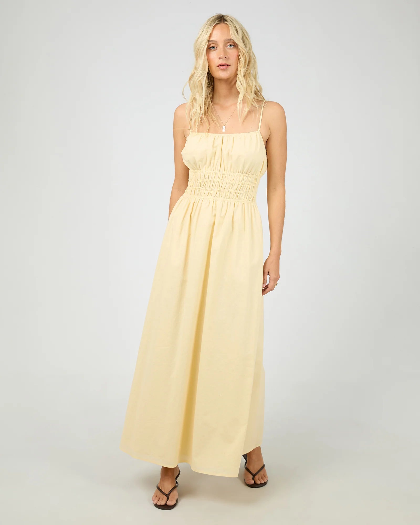 AAE Alessa Linen Maxi Dress