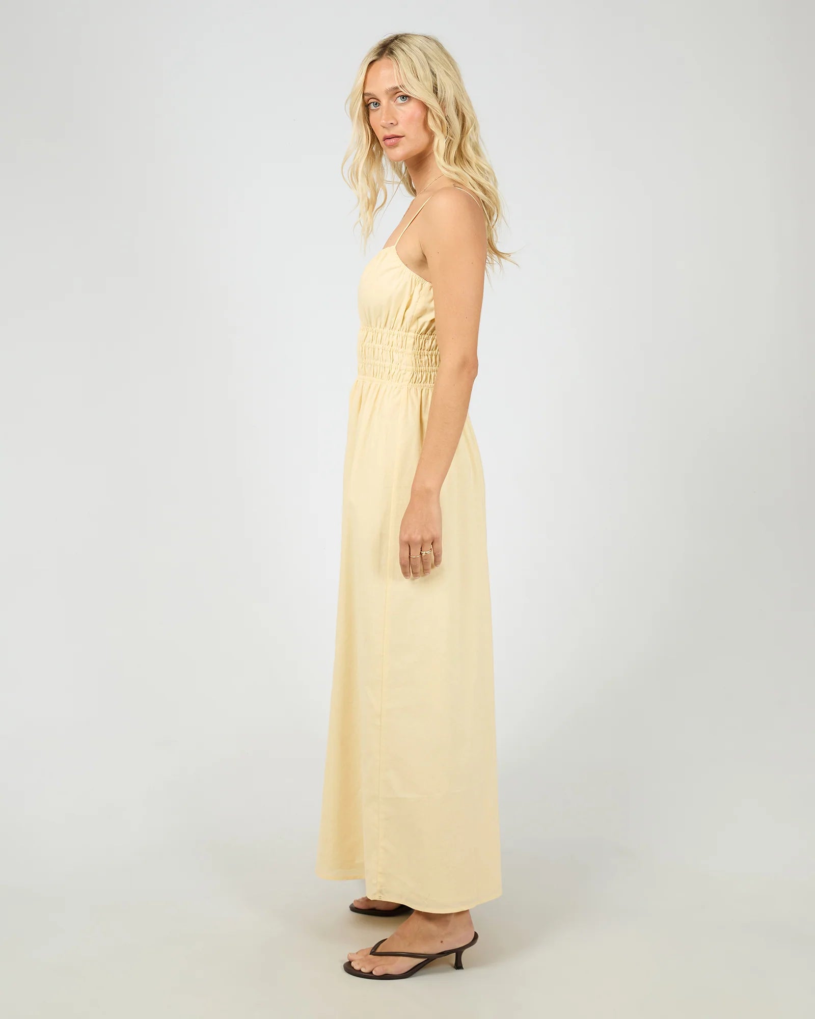 AAE Alessa Linen Maxi Dress