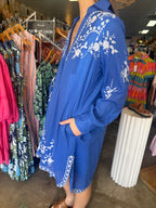 Azure and Indigo Côte d’Azur Shirt Dress