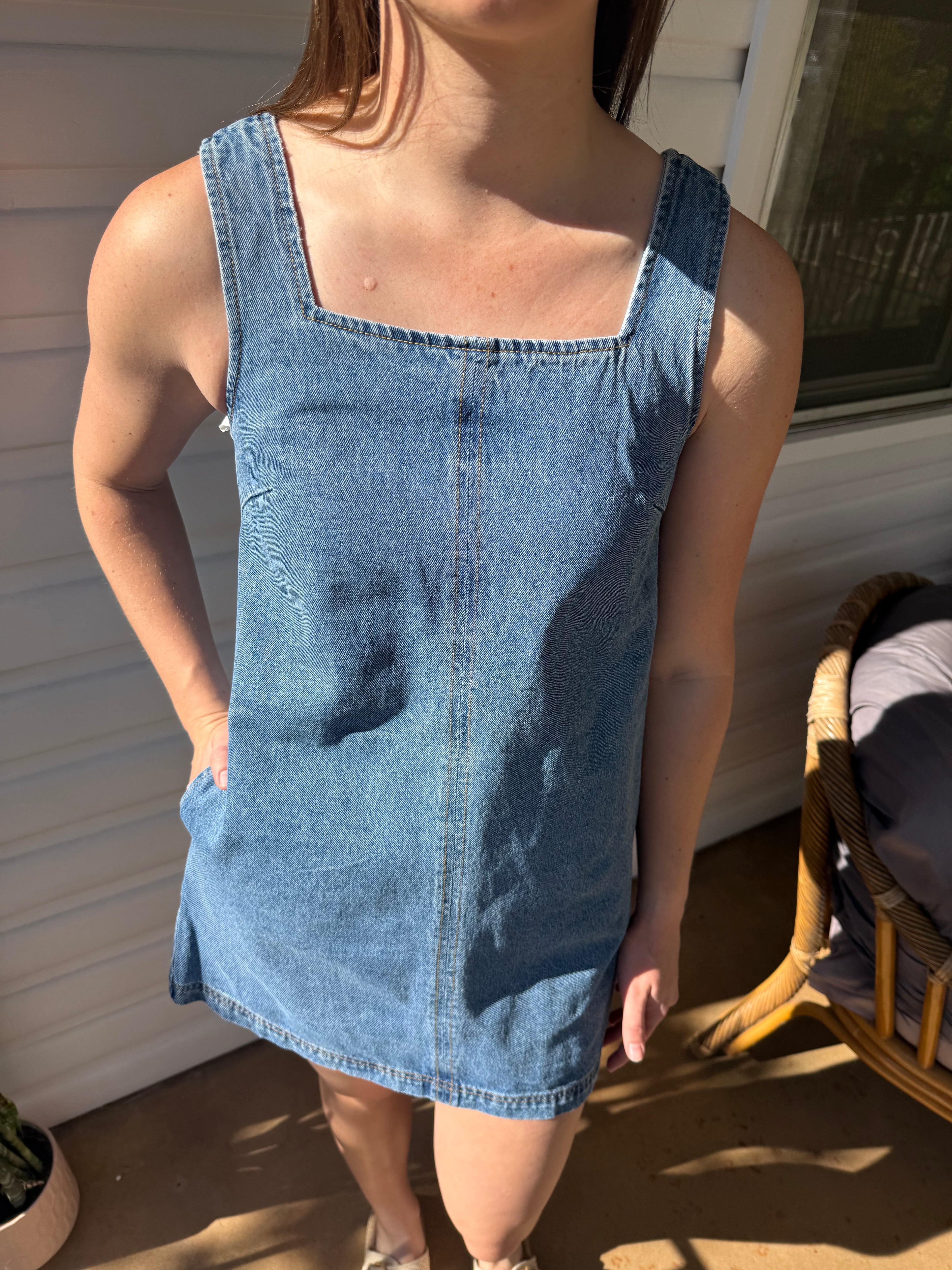 Staple the label Cassia denim mini dress