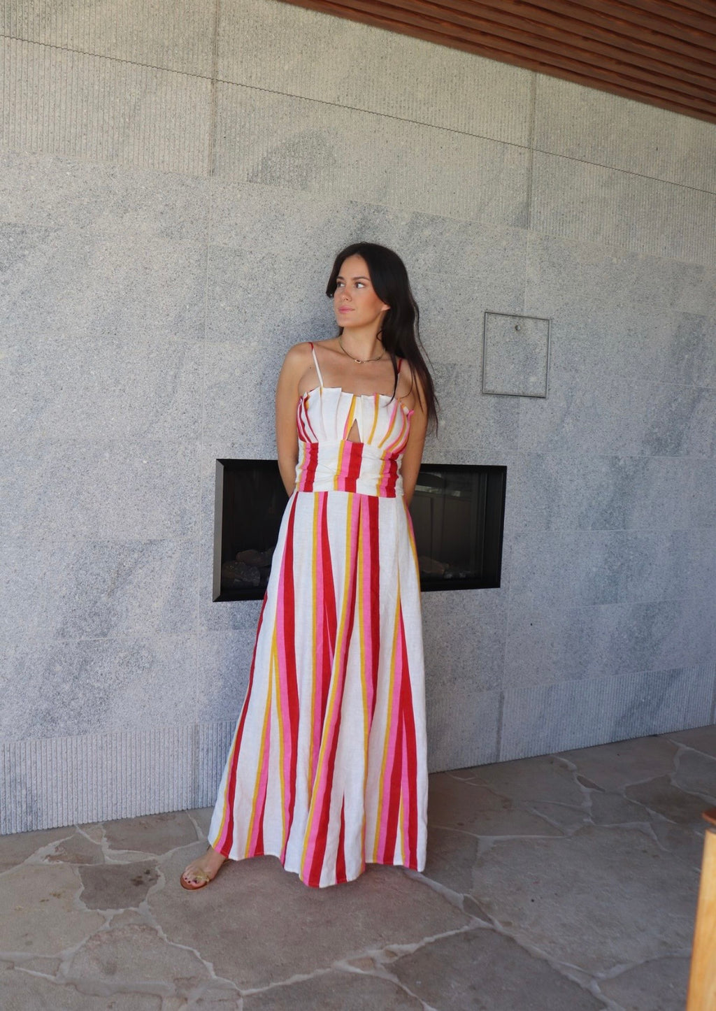 Luoni poppy shell dress