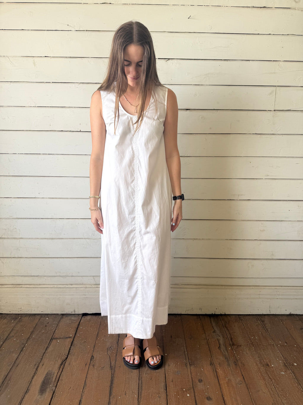 White Closet Plain Maxi Dress