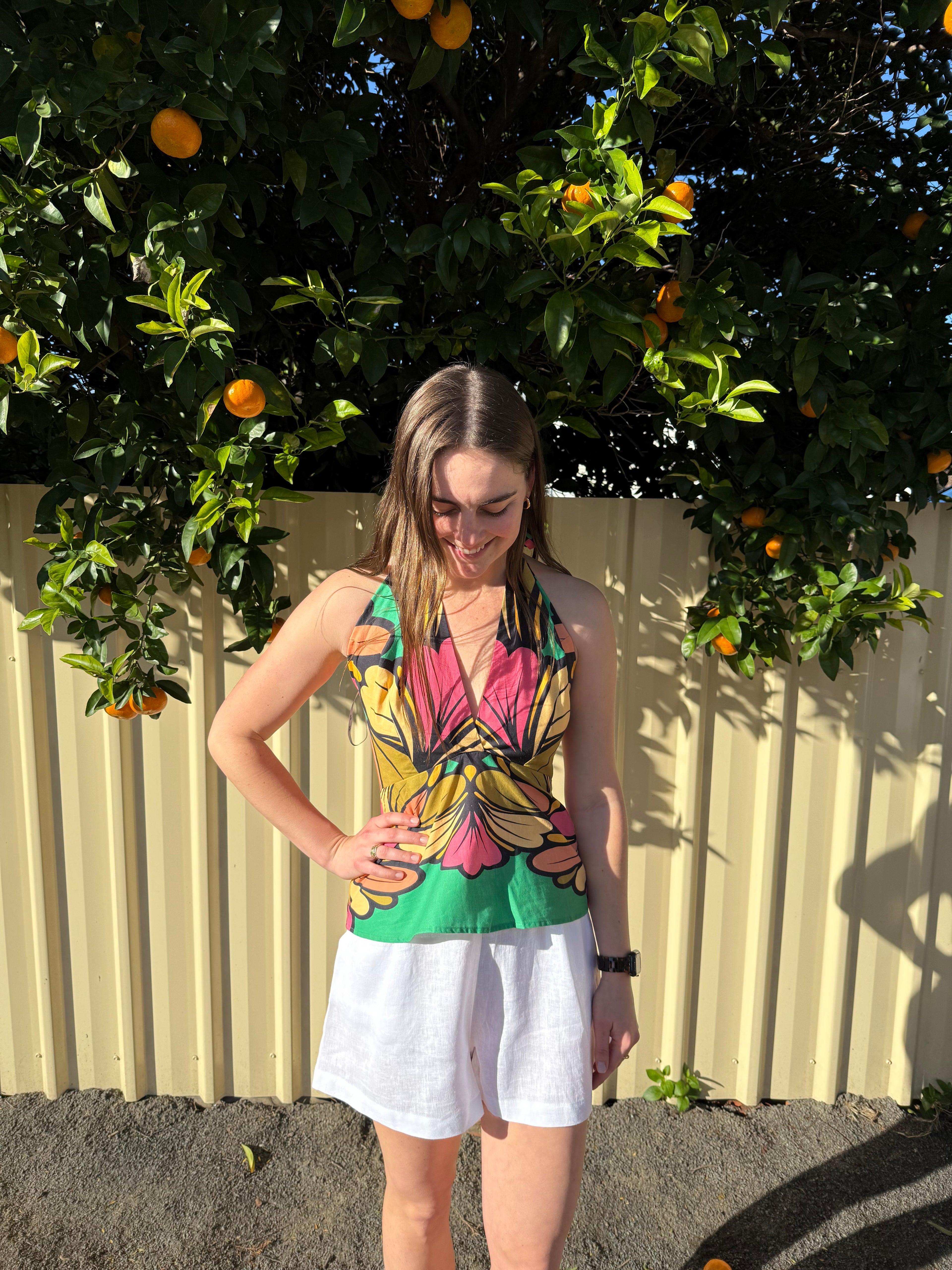 Mia & Milani Halter Neck Floral Top
