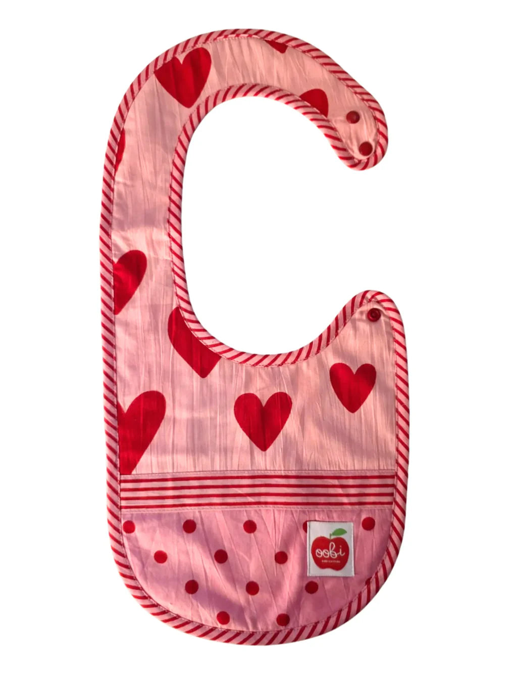 Oobi Big Heart Patchwork Bib