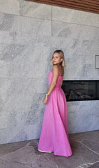 Luoni poppy shell dress