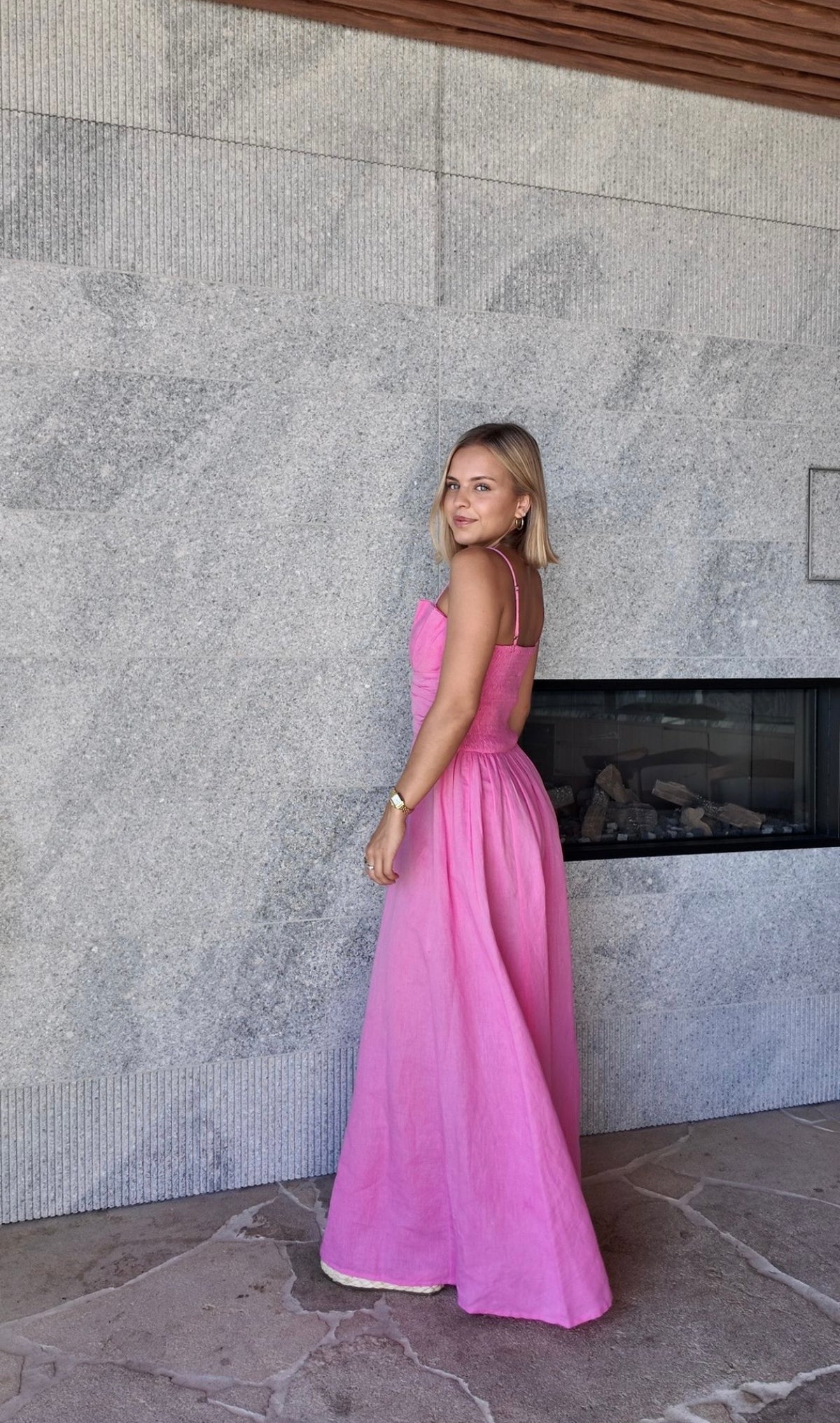 Luoni poppy shell dress