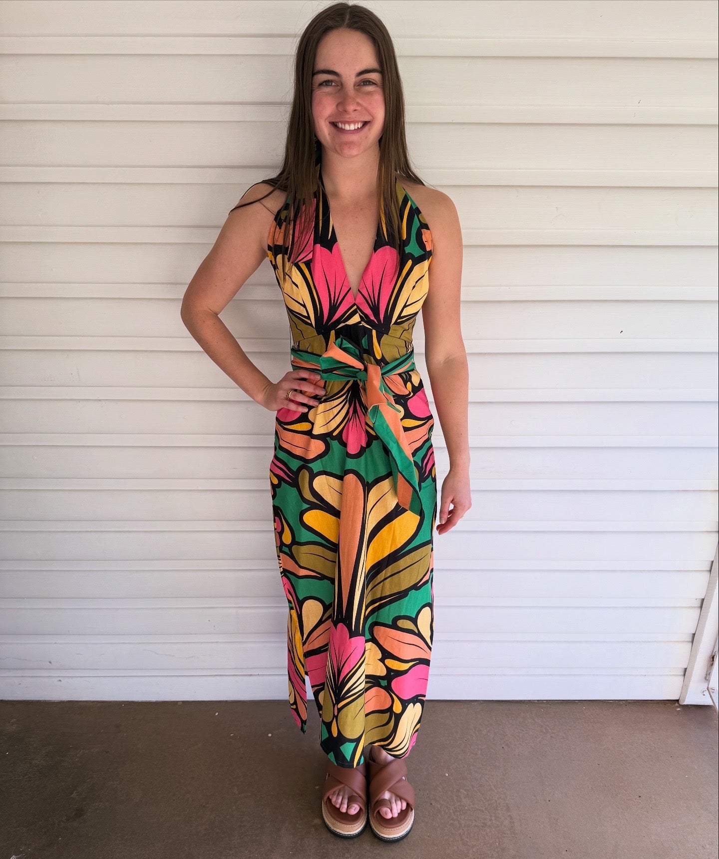 Mia & Milani Halter neck floral dress