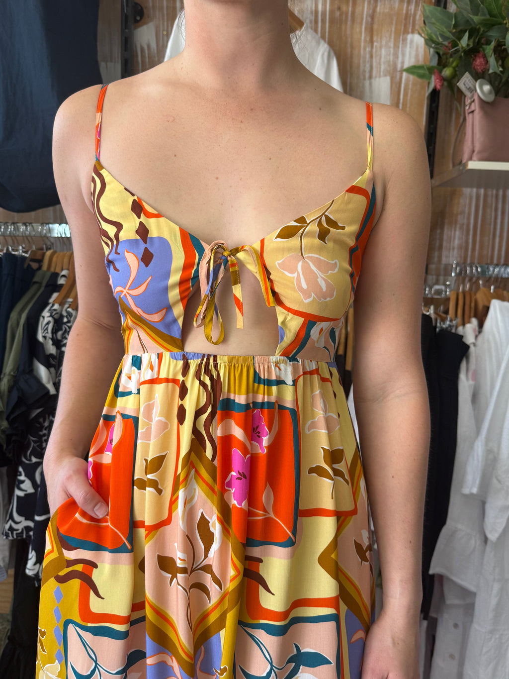 Mink pink rosin midi dress