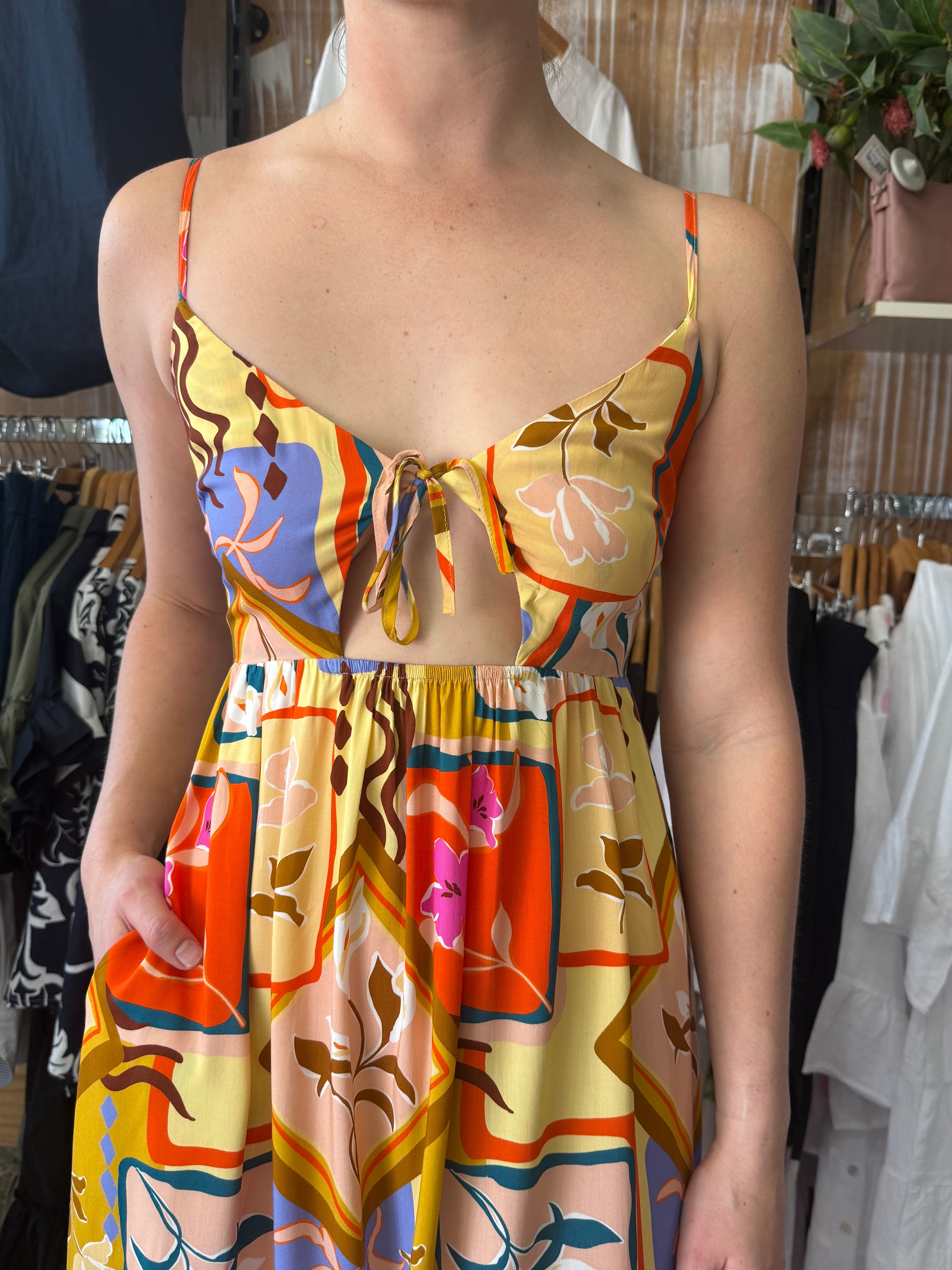 Mink pink rosin midi dress