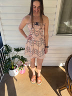 Strapless midi dress