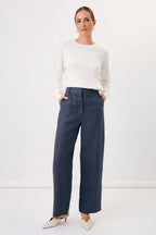 Adorne Lulu Wide Leg Linen Pant