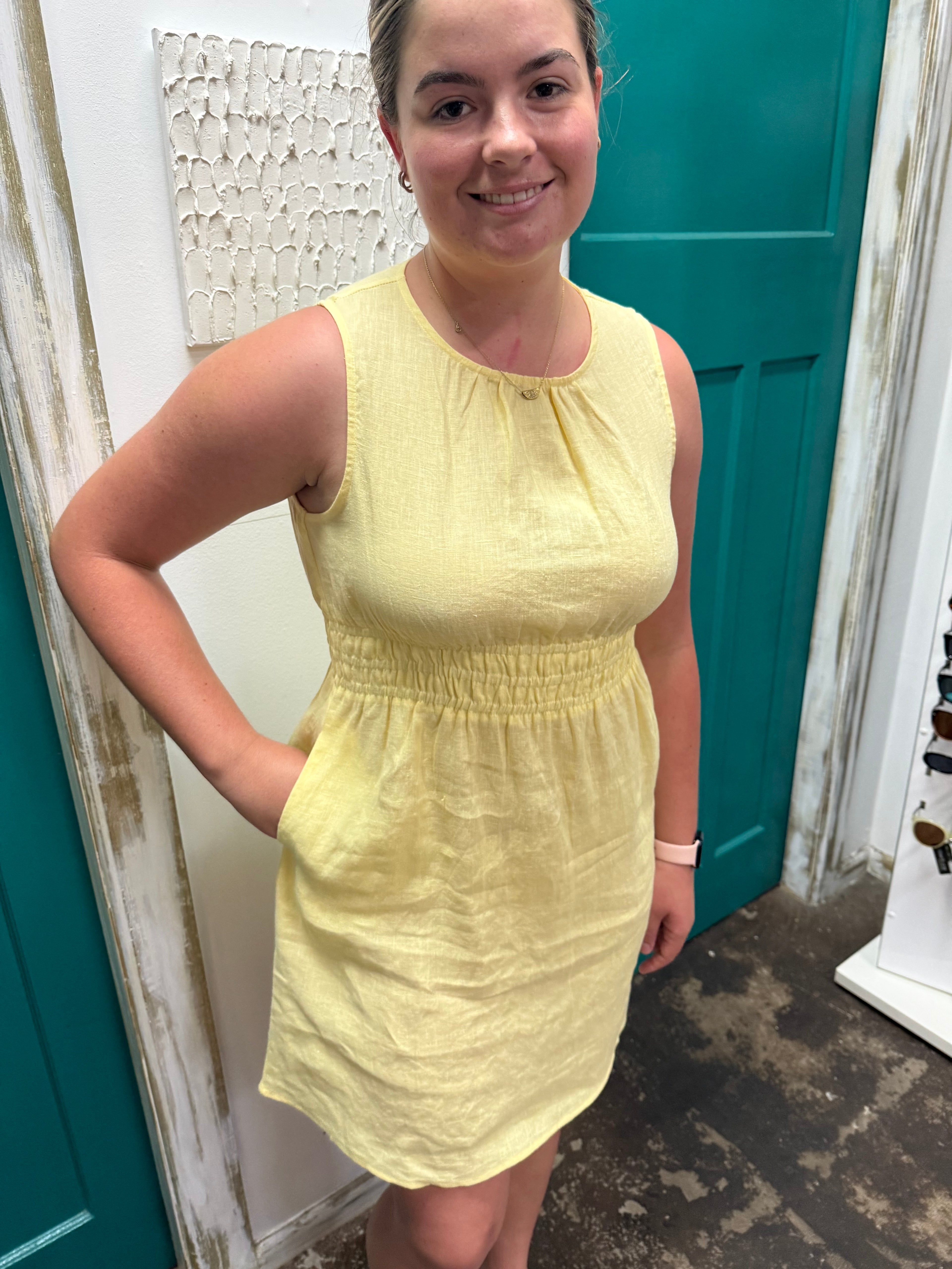 White Closet Waist Detail Mini Dress