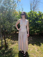 Mink pink Orielle halter mesh dress