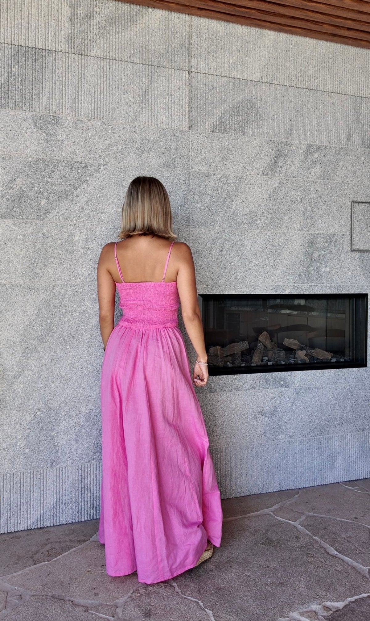 Luoni poppy shell dress