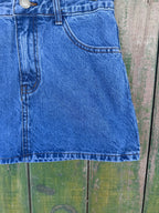 Low Rise Mini Denim Skirt