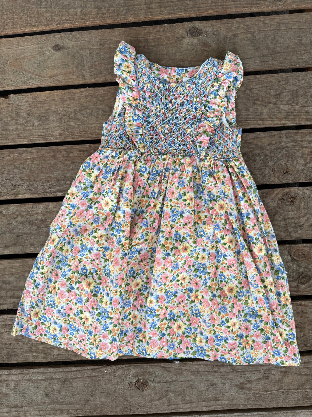 Korango Smocked Floral Dress