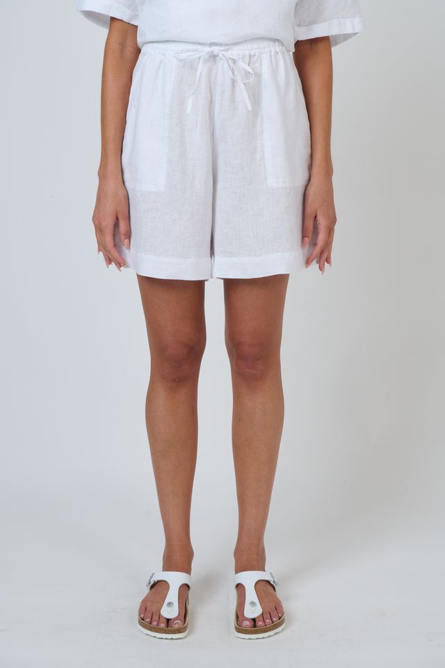 S26-GA477 Natural Summer Linen Shorts