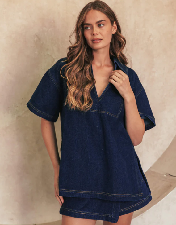 Ebby and I Denim Shirt