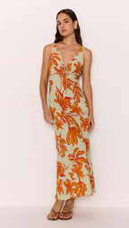 Mink Pink Estelle Keyhole Midi Dress