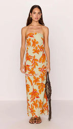 Mink Pink Estelle Strapless Maxi Dress