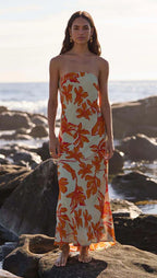 Mink Pink Estelle Strapless Maxi Dress
