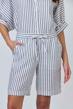 Naturals Elastic Waist Linen Shorts