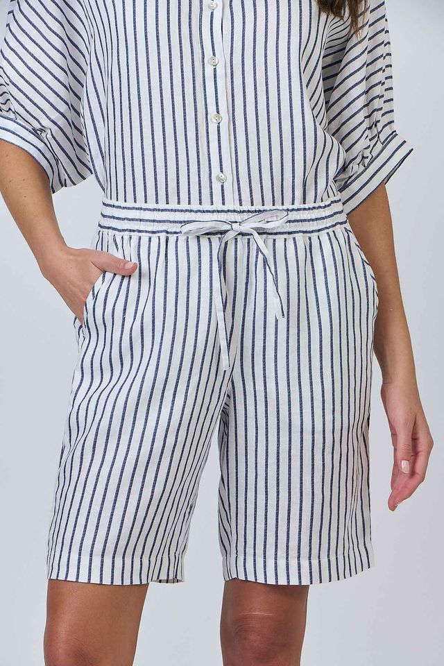 Naturals Elastic Waist Linen Shorts